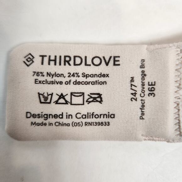 Third Love Women's Perfect Coverage Bra Blush Soft Pink Size 36 E (DD) - Picture 4 of 7